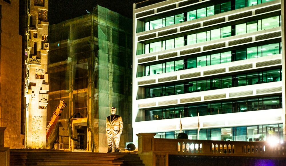 Le mémorial de Rafic Hariri, situé à proximité des lieux de l'attentat à Beyrouth. Crédit Photo: François el Bacha pour Libnanews.com