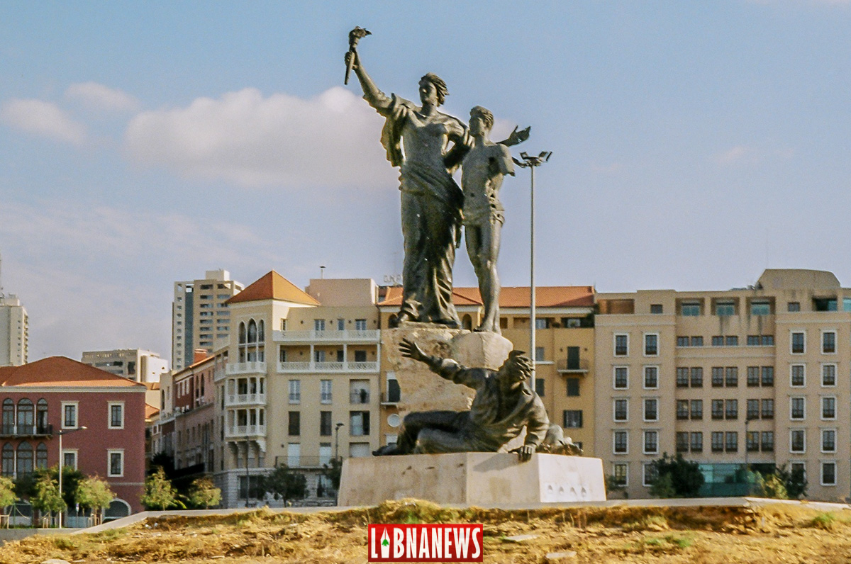 Les statues de la Place des Martyrs, Beyrouth. Crédit Photo: François el Bacha pour Libnanews.com. Tous droits réservés.