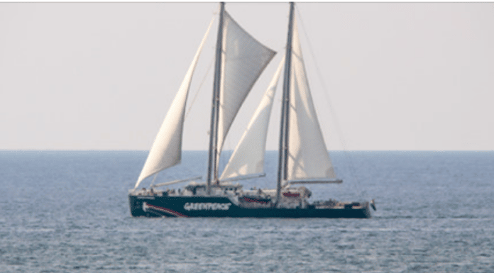 Le Rainbow Warrior de passage au Liban