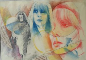 Hommage à Fayrouz par © Elie Rizkallah – Crayons de couleur (1990)