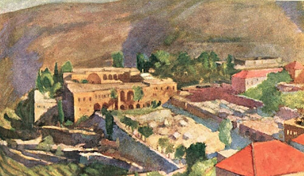 Une peinture de Saliba Doueihi, le Palais de Beiteddine.