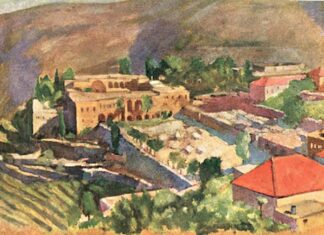 Une peinture de Saliba Doueihi, le Palais de Beiteddine.