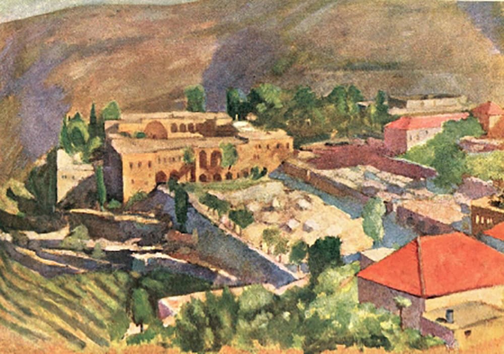 Une peinture de Saliba Doueihi, le Palais de Beiteddine.