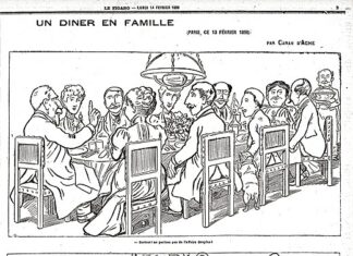 La caricature de Caran Dache au sujet de l'Affaire Dreyfus. Source Image: Wikipedia