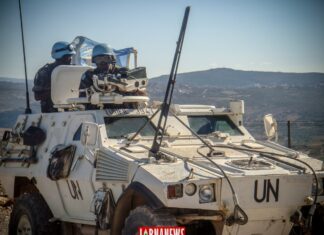 La cérémonie du 14 juillet 2009 à At Tiri au Sud Liban en compagnie du Contingent Français de la FINUL. Crédit photo: Libnanews.com, tous droits réservés.