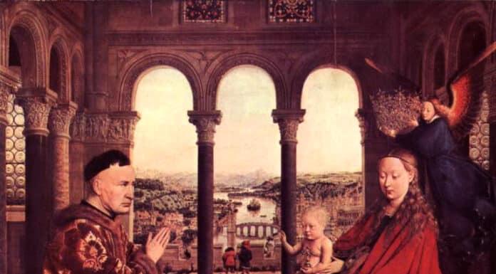 En Image : Le Liban et la Vierge du Chancelier Rolin de Van Eyck