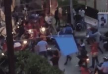 Copie d'écran de la vidéo de l'incident post électoral du 7 mai 2018 qui circule sur les réseaux sociaux