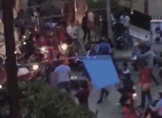 Copie d'écran de la vidéo de l'incident post électoral du 7 mai 2018 qui circule sur les réseaux sociaux