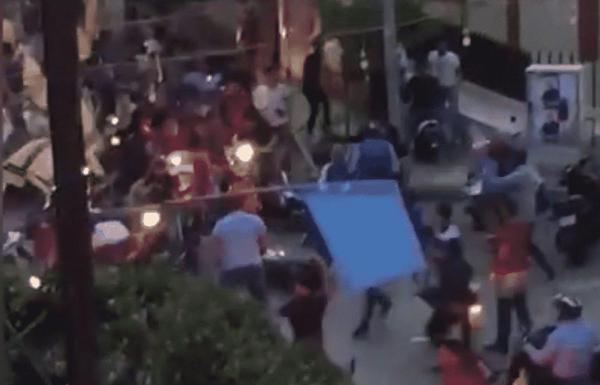 Liban/Législatives: incidents nocturnes à Beyrouth Ouest Copie d'écran de la vidéo de l'incident post électoral du 7 mai 2018 qui circule sur les réseaux sociaux