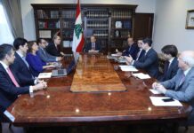 Le Président de la république recevant la délégation du cabinet Mc Kinsey, le 4 juillet 2018. Crédit Photo: Dalati & Nohra