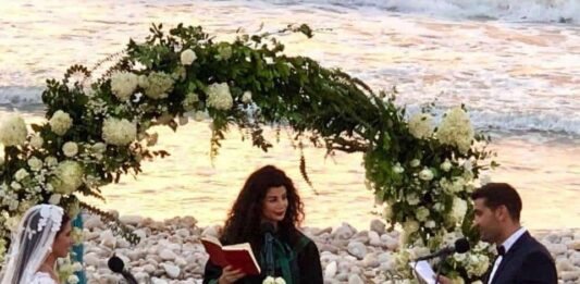 Mariage civil non officiel organisé à Tyr au Sud Liban. Source Photo Facebook