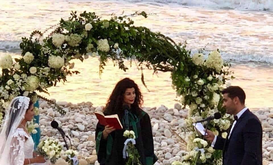 Mariage civil non officiel organisé à Tyr au Sud Liban. Source Photo Facebook