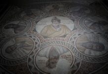 Mosaiques des 7 sages, Baalbeck 3ème siècle après JC. Musée National de Beyrouth, Liban. Crédit Photo François el Bacha. Tous droits réservés. Voir condition d'utilisation sur http://larabio.com