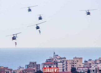 Liban: Quelques Images du Défilé Aérien de la 75ème fête de l'Indépendance