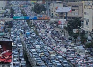 Immense embouteillage à Beyrouth et sa banlieue Immense embouteillage à Beyrouth et sa banlieue