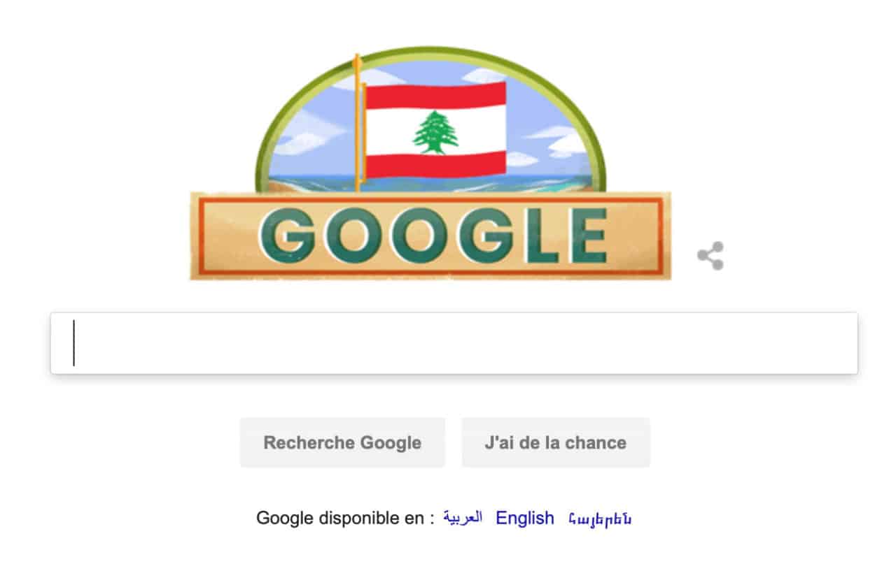 Google célèbre la fête de l'Indépendance du Liban