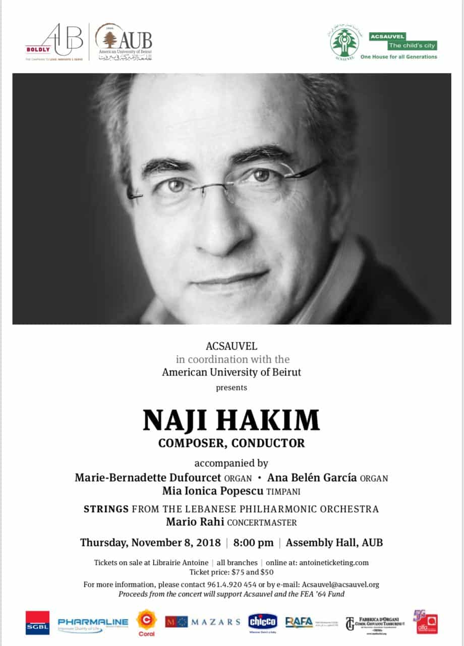 Naji Hakim en concert à l'AUB, Beyrouth