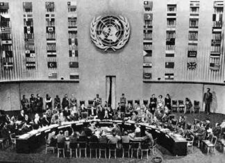L'adoption de la déclaration universelle des droits de l'Homme à l'ONU.
