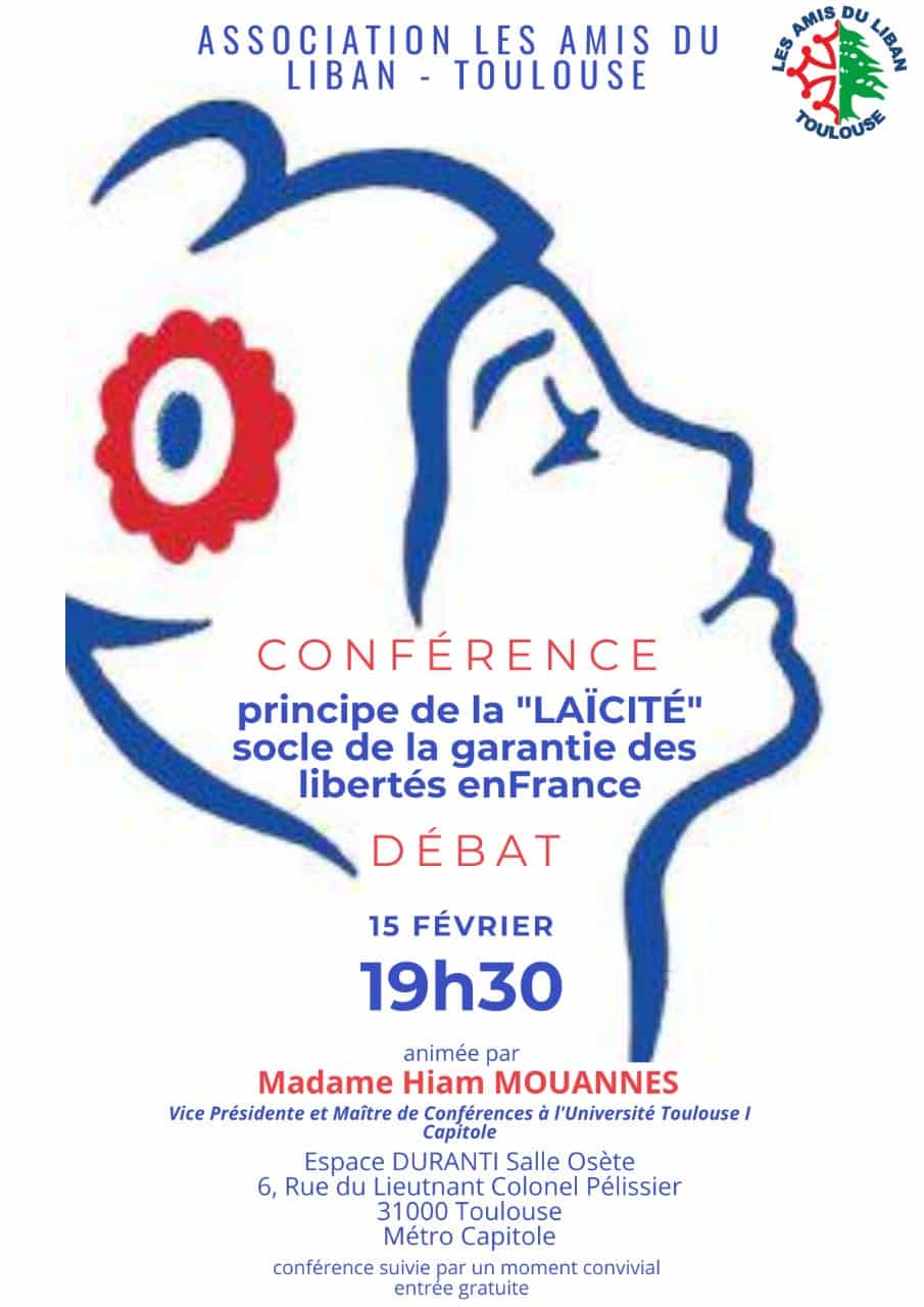 Invitation à la Conférence-Débat sur le thème de la Laïcité - 15 Février!