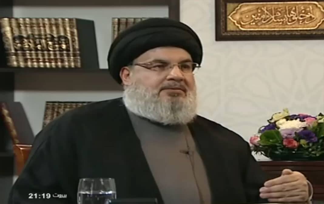Le dirigeant du Hezbollah, Sayyed Hassan Nasrallah, interviewé ce samedi 26 janvier 2019 par la chaine Al Mayadeen