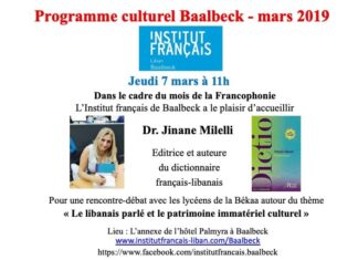L'affiche de la rencontre à L'institut Français du Liban