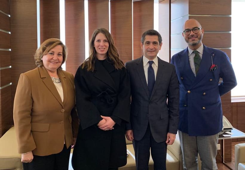Le Ministre des Affaires Sociales, Richard Kouyoumjian recevant une délégation de l'ONU sur l'égalité des Genres. Crédit Photo: Dalati & Nohra