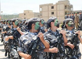 Les unités féminines des FSI. Source Photo: Site des FSI http://www.isf.gov.lb/