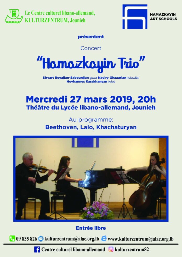 Hamazkayin Trio L'affiche du concert