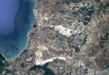 Image Satellite des Carrières du Koura.