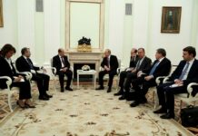 La rencontre entre le Président Libanais Michel Aoun et le Président Russe Vladimir Poutine. Moscou, le 26 mars 2019. Crédit Photo: Dalati & Nohra