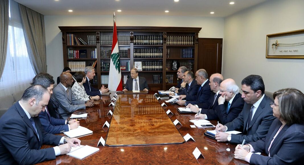 Le Président de la République avec une délégation du HCR. Crédit Photo: Dalati & Nohra