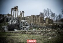 Liban/Patrimoine: Le Grand Temple Romain de Faqra ou temple de Jupiter Ruins of the Roman temple of Faqra. Dedicated to the king of the gods, Jupiter, this temple integrated into local stones is located on the road linking Beirut to Baalbeck, whose architecture it recalls. This is the Roman temple located at the highest attitude. The outer wall of the sanctuary is about 75m long and 35m wide. To the east, the facade is decorated with pilasters and bordered by a portico 6m deep. A large pole arranged in the middle of the peribolus provides access to the interior of the sanctuary. Inside the sanctuary is divided into two parts: first a square paved courtyard bordered on three sides by porticoes which by stairs then leads to an upper terrace where the temple is located. The temple does not rest on a real podium but on a massive foundation. Its walls are built in double apparatus, with blocks of ocher sandstone. The prostyle is made up of blocks carved out of gray limestone. Dating The construction of the sanctuary is dated to the 1st c. apr. based on the decoration of the porticoes and on the architectural characteristics of the temple (deep cella, absence of a podium. However, it is possible that the development of the sanctuary continued over a long period. Attribution The sanctuary is attributed to the Jupiter of Heliopolis, the current Baalbeck. It is based on the dedication of a small altar to Zeus of Heliopolis, discovered in the ruins of the cella. In reality no conclusion is assured either by this inscription , nor by the texts read on the architraves of the porticoes of the courtyard or the temple. Source text: http://fr.wikipedia.org/wiki/Qalaat_Faqra Photo credit: François el Bacha. All rights reserved. Visit my blog: http ://larabio.com