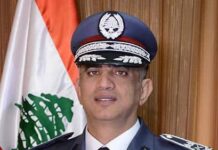 Le général Imad Othman, commandant des Forces de Sécurité Intérieure. Source Photo: http://www.isf.gov.lb/