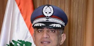 Le général Imad Othman, commandant des Forces de Sécurité Intérieure. Source Photo: http://www.isf.gov.lb/