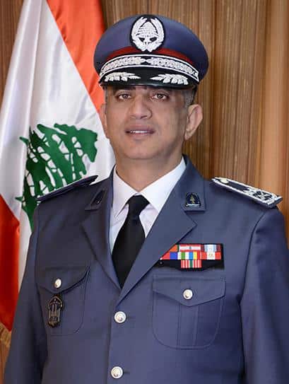 Le général Imad Othman, commandant des Forces de Sécurité Intérieure. Source Photo: http://www.isf.gov.lb/