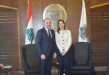 EU Ambassador Christina Lassen meets with Minister of Defence Elias Bou Saab