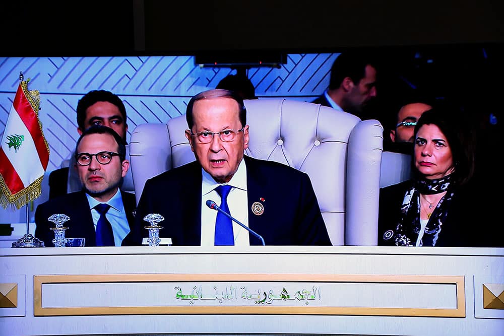 La décision américaine de reconnaitre l’annexion du Golan menace la souveraineté du Liban L'allocution du Président de la République à Tunis. Crédit Photo: Dalati & Nohra