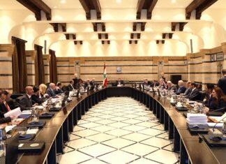 Liban: le plan pour 24h d’électricité par jour adopté par le Conseil des Ministres Le conseil des ministres réunis sous la présidence de Saad Hariri, au Grand Sérail, le Jeudi 4 avril 2019. Crédit Photo: Dalati & Nohra