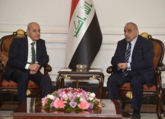 Le Liban ne donnera pas une tasse d’eau à Israël (Berry) Le Président de la Chambre des députés Nabih Berry avec le Premier Ministre Irakien. Source Photo: Parlement