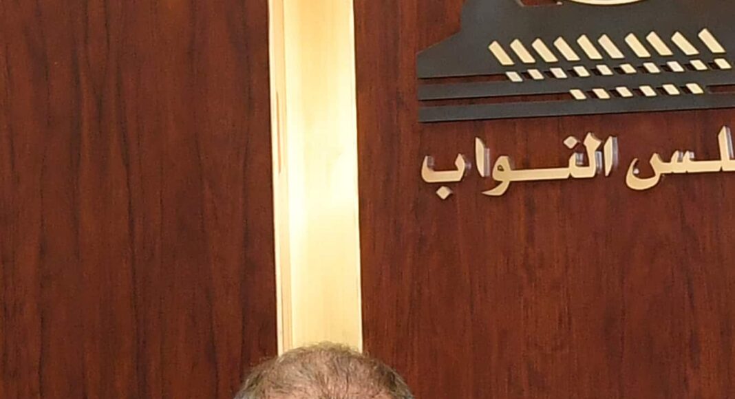 Le Ministre des Affaires Etrangères Gébran Bassil s'exprimant devant le Parlement. Crédit Photo: Parlement Libanais
