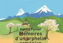 La couverture du Livre de Karnig Panian, mémoires d'un orphelin arménien 1914 -1920