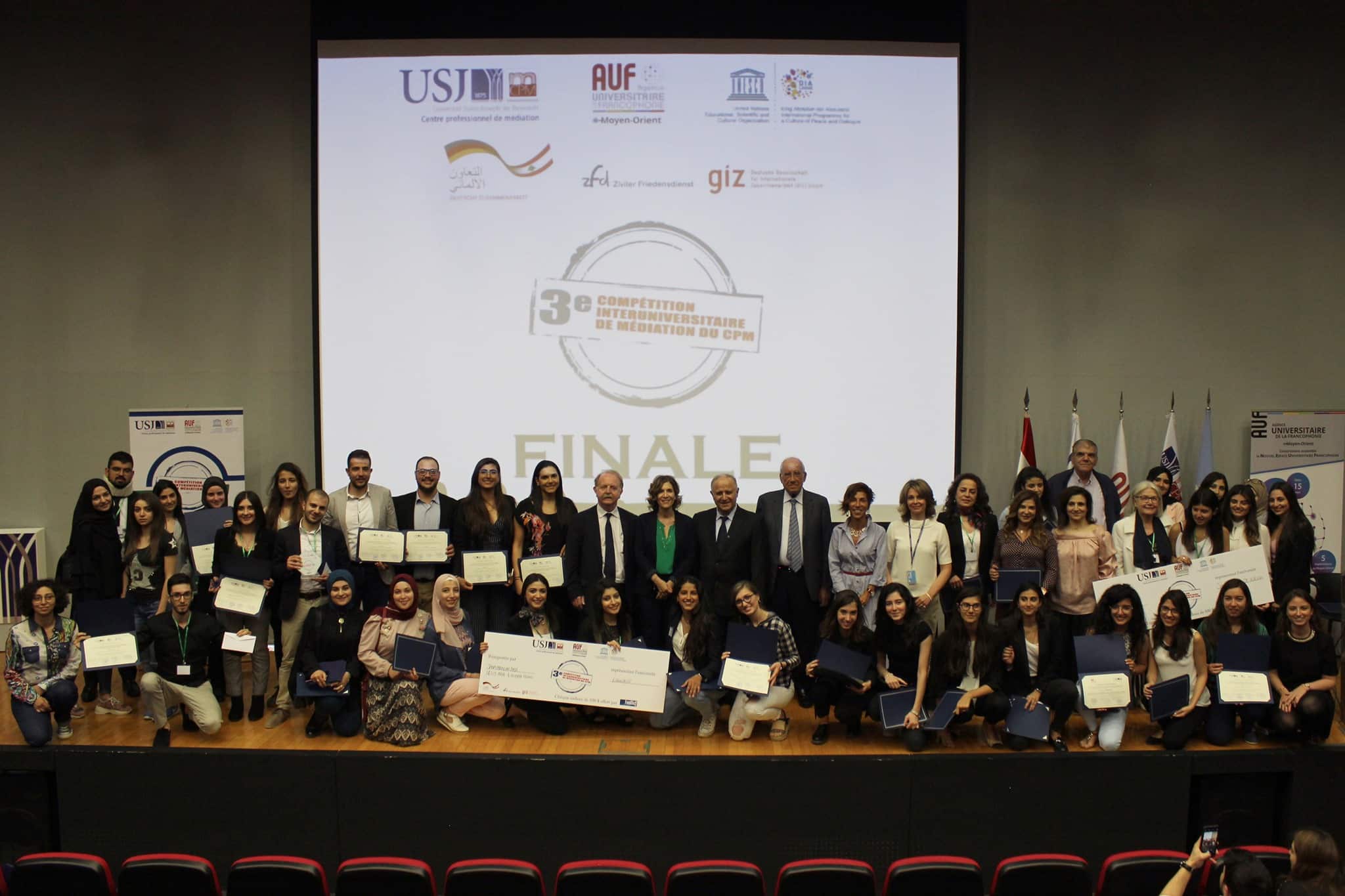 Troisième compétition interuniversitaire de médiation : L’Université Libanaise et l’USEK remportent les 1ers prix