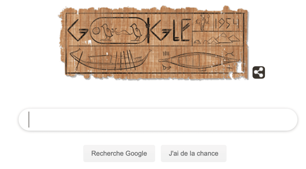 Google célèbre la Barque Solaire de Khéops faite en bois de cèdre du Liban