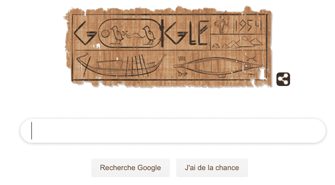 Google célèbre la Barque Solaire de Khéops faite en bois de cèdre du Liban