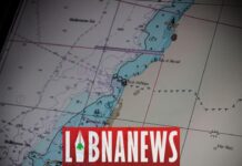 La carte de la zone revendiquée par le Liban et Israël. Crédit Photo: François el Bacha pour Libnanews.com. Tous droits réservés.