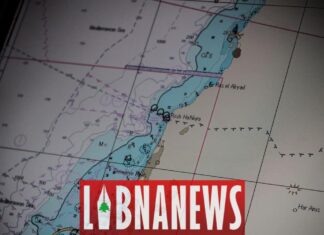 La carte de la zone revendiquée par le Liban et Israël. Crédit Photo: François el Bacha pour Libnanews.com. Tous droits réservés.