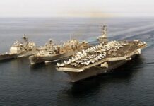 La plus importante concentration navale de l’histoire contemporaine au large du Golfe arabo-persique Navire de guerre américains