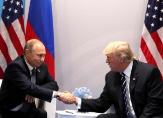 Vladimir Poutine et Donald Trump au sommet de Hambourg. Source Photo: Wikipedia