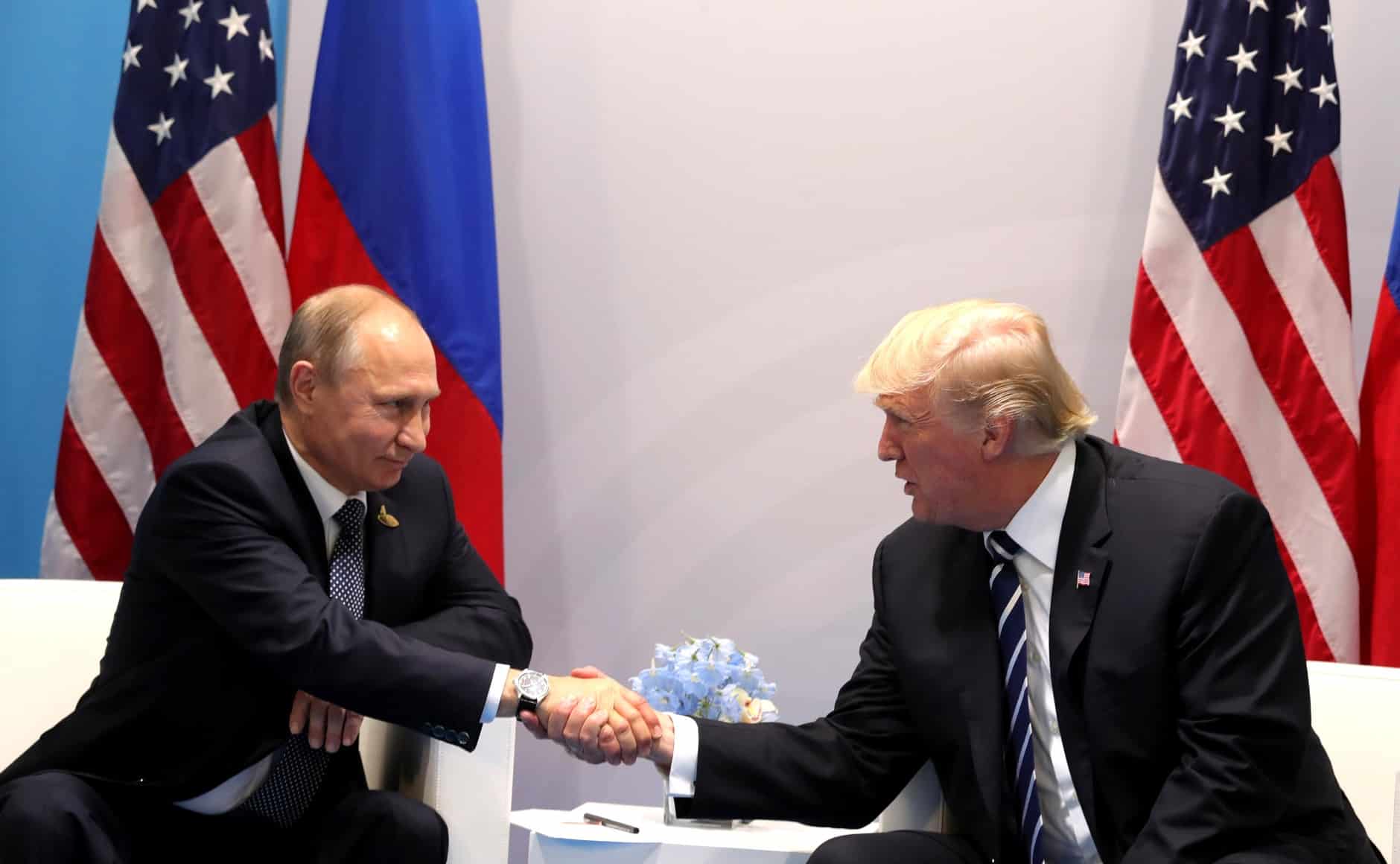 Vladimir Poutine et Donald Trump au sommet de Hambourg. Source Photo: Wikipedia