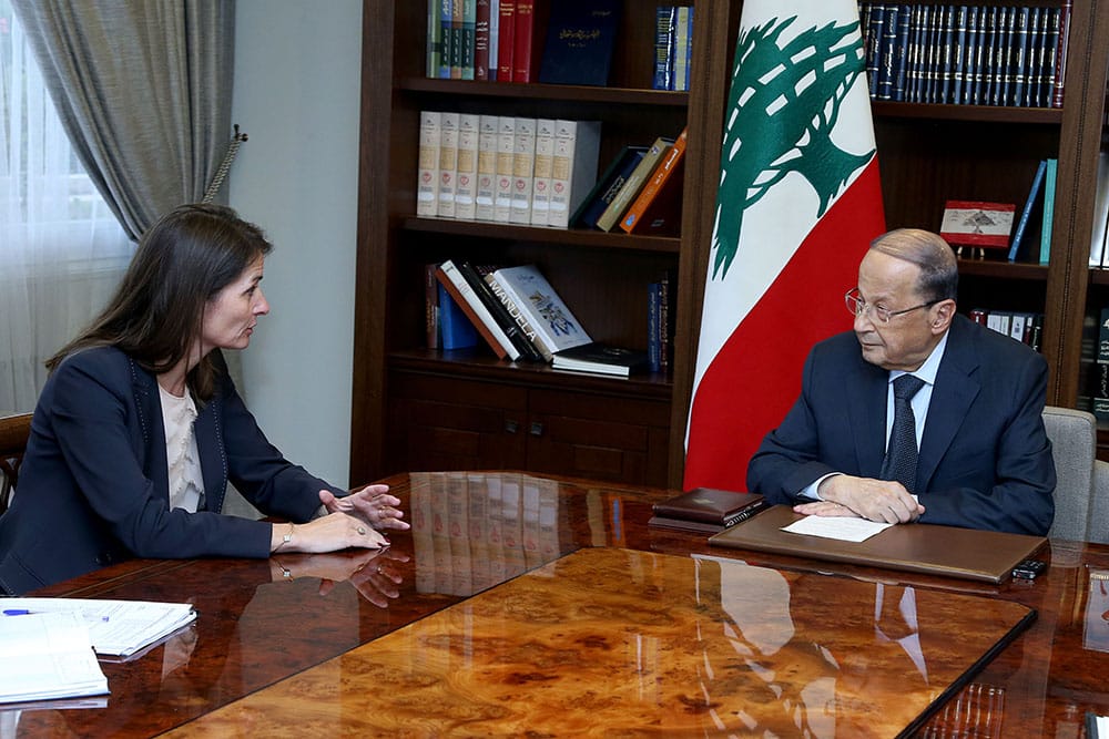 EU Ambassador Christina Lassen meets with President Michel Aoun